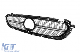 Chrom/schwarzer Diamantgrill geeignet für Mercedes W213 Limousine, S213 Kombi, C238 Coupé, A238 Cabrio 2020-2023-image-6235244