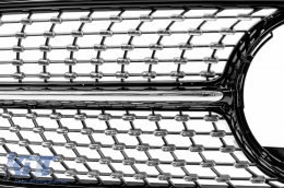 Chrom/schwarzer Diamantgrill geeignet für Mercedes W213 Limousine, S213 Kombi, C238 Coupé, A238 Cabrio 2020-2023-image-6235245