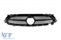 Chrom/schwarzer Diamantgrill geeignet für Mercedes W213 Limousine, S213 Kombi, C238 Coupé, A238 Cabrio 2020-2023-image-6235246