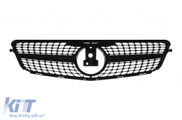 Chrom/schwarzer Diamantgrill geeignet für Mercedes C-Klasse W204 Limousine, Kombi, Coupé 2007-2014-image-6236869