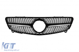 image-68-Chrom/schwarzer Diamantgrill geeignet für Mercedes A-Klasse W176 2016-2018