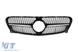 image-15-Chrom/schwarzer Diamantgrill geeignet für Mercedes GLA X156 2014-2017