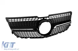 Chrom/schwarzer Diamantgrill geeignet für Mercedes GLK X204 2013-2015-image-6236981