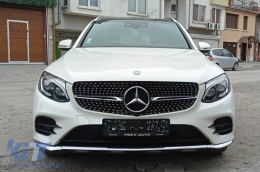 Chrom/schwarzer Diamantgrill geeignet für Mercedes GLC SUV X253, GLC Coupé C253 2015-2018 mit Kameraloch-image-6236988