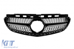 image-21-Chrom/schwarzer Diamantgrill geeignet für Mercedes E-Klasse W212 2014-2016