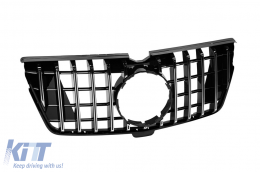 Chrom/schwarzer GT-Stil Kühlergrill geeignet für Mercedes GL X164 2010-2012, geeignet für A Design-Line Frontstoßstange-image-6138035