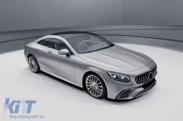Chrom/schwarzer GT-Stil Kühlergrill geeignet für Mercedes S-Klasse Coupé/Cabriolet C217/A217 2014-2020, geeignet für alle Modelle außer S63/S65-image-6145765