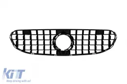 Chrom/schwarzer GT-Stil Kühlergrill geeignet für Offroad-Paket für Mercedes GLC SUV X253, GLC Coupe C253 nach 2019-image-6145867
