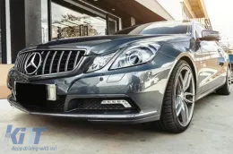 Chrom/schwarzer GT-Stil Kühlergrill geeignet für Mercedes E-Klasse C207 Coupé, A207 Cabrio 2009-2013-image-6146007