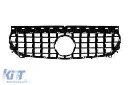 Chrom/schwarzer GT-Stil Kühlergrill geeignet für Mercedes CLA C117 2013-2018 ohne Kameraloch-image-6146025