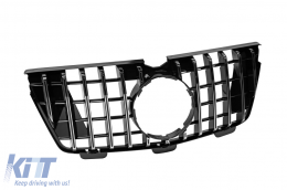 Chrom/schwarzer GT-Typ Kühlergrill geeignet für Mercedes GL X164 2007-2009, geeignet für A Design-Line Frontstoßstange-image-6138030
