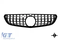 Chrom/schwarzer GT-Typ Kühlergrill geeignet für Mercedes S63/S65 Coupe/Cabrio C217/A217 2014-2017-image-6146280
