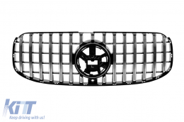 image-51-Chrom/schwarzer GT-Typ Kühlergrill geeignet für Mercedes GLS X167 2020-2023 für 63 A Design Frontstoßstange