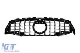 image-69-Chrom/schwarzer GT-Typ Kühlergrill geeignet für Mercedes CLA C118 2019-2023 mit Öffnung für Kamera