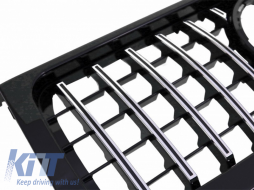 Chrom/schwarzer GTR-Design-Grill geeignet für Mercedes G-Klasse W463 1990-2018-image-6145573