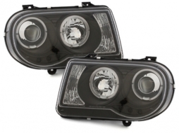 image-1-Chrysler 300C 04-08 fényszóró angyalszemes 2 körgyűrűs fekete