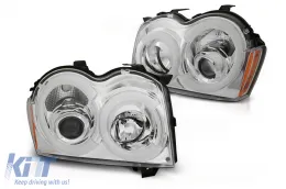 image-56-Cijevno svjetlo za LED Prednja svijetla svjetla prikladno za Chrysler Jeep Grand Cherokee (2005-2008) Chrome