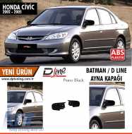 Civic Batman Mirror Cover Piano Black /  2002-2005 - DTMCH6026282