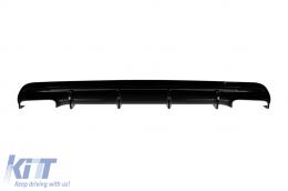 CLA45 type diffuser suitable for rear A Design bumper on Mercedes CLA C117 2013-2015, black lacquer, -oo--oo- - ABMERA6011661