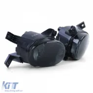 Clear Glass Fog Light Set Black Smoke for Audi A3 8P1 8P7 A4 B7 8E B6 8H-image-6278493