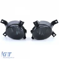 Clear Glass Fog Light Set Black Smoke for Audi A3 8P1 8P7 A4 B7 8E B6 8H-image-6278495