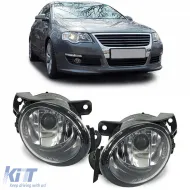 image-43-Clear glass fog light set for VW Passat B6 3C 05-10