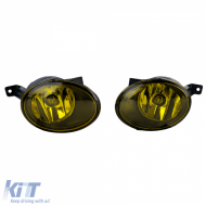 Clear glass fog light set yellow for VW Golf 6 VI Caddy Jetta Tiguan Touran-image-6210610
