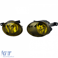 Clear glass fog light set yellow for VW Golf 6 VI Caddy Jetta Tiguan Touran-image-6210611