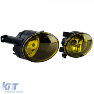 Clear glass fog light set yellow for VW Golf 6 VI Caddy Jetta Tiguan Touran-image-6210612