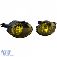 Clear glass fog light set yellow for VW Golf 6 VI Caddy Jetta Tiguan Touran-image-6210613