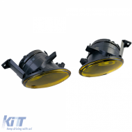 Clear glass fog light set yellow for VW Golf 6 VI Caddy Jetta Tiguan Touran-image-6210614