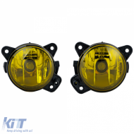 Clear Glass Fog Light Set Yellow for VW T5 Crafter Touareg 7L Polo 9N3-image-6210800