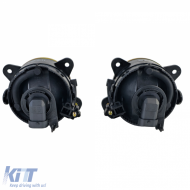 Clear Glass Fog Light Set Yellow for VW T5 Crafter Touareg 7L Polo 9N3-image-6210805
