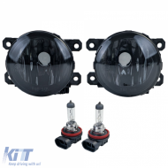 Clear glass fog lights black for Peugeot 308 Partner Expert 3008 Traveller