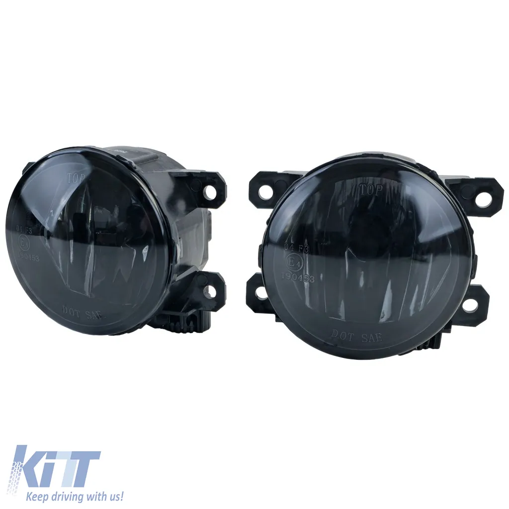 Clear glass fog lights black for Peugeot 308 Partner Expert 3008 Traveller