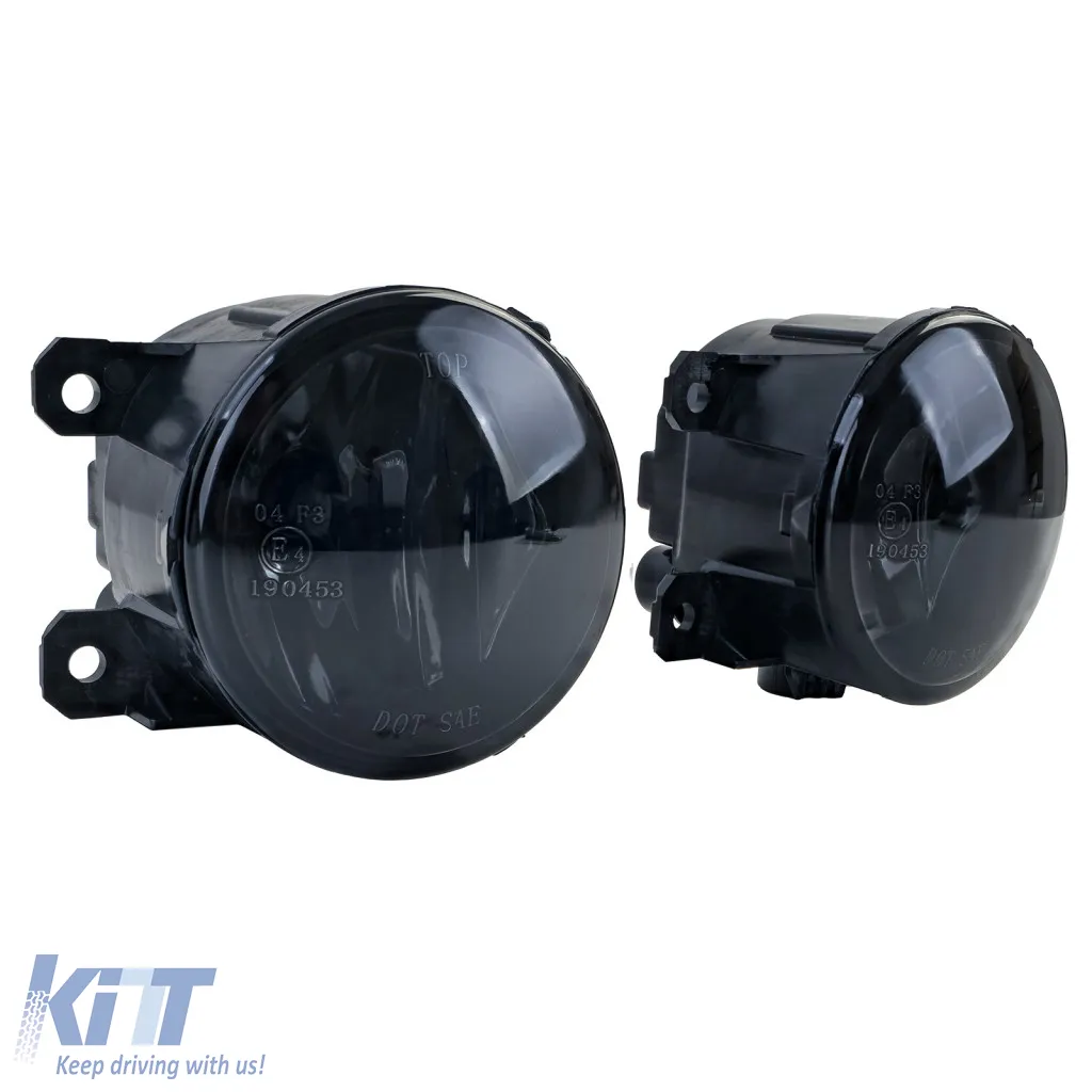 Clear glass fog lights black for Peugeot 308 Partner Expert 3008 Traveller