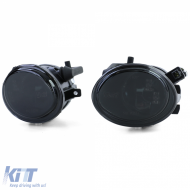 Clear glass fog lights black smoke fits for BMW E39 E46 with M bumper-image-6209388