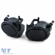 Clear glass fog lights black smoke fits for BMW E39 E46 with M bumper-image-6209391