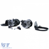 Clear glass fog lights black smoke fits for BMW E39 E46 with M bumper-image-6209393