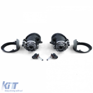 Clear glass fog lights black smoke fits for BMW E39 E46 with M bumper-image-6209394