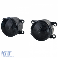 Clear glass fog lights black smoke for Citroen C1 C4 C5 C6 Xsara C-Crosser-image-6209279