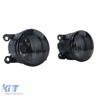 Clear glass fog lights black smoke for Citroen C1 C4 C5 C6 Xsara C-Crosser-image-6209280