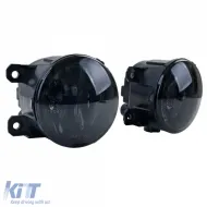 Clear glass fog lights black smoke for Citroen C1 C4 DS4 Jumpy Berlingo-image-6327003