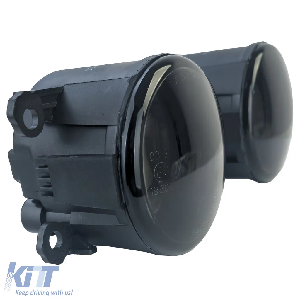 Clear Glass Fog Lights Black Smoke for Ford Fiesta Focus Transit Fusion