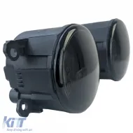 Clear glass fog lights black smoke for Peugeot 107 207 307 407 4007 607-image-6296527