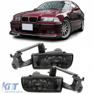 Clear glass fog lights black smoke suitable for BMW E36 91-99 including M3 - ODFLB6015297
