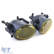 Clear glass fog lights yellow with bracket fits for 3 Series BMW E46 5 Series BMW E39-image-6261268