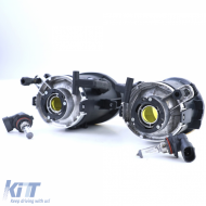 Clear glass fog lights yellow with bracket fits for 3 Series BMW E46 5 Series BMW E39-image-6261274