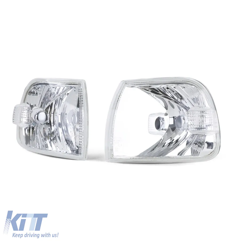 Clear glass front indicator turn signal set for VW Bus T4 GP Caravelle Multivan 1996-2003