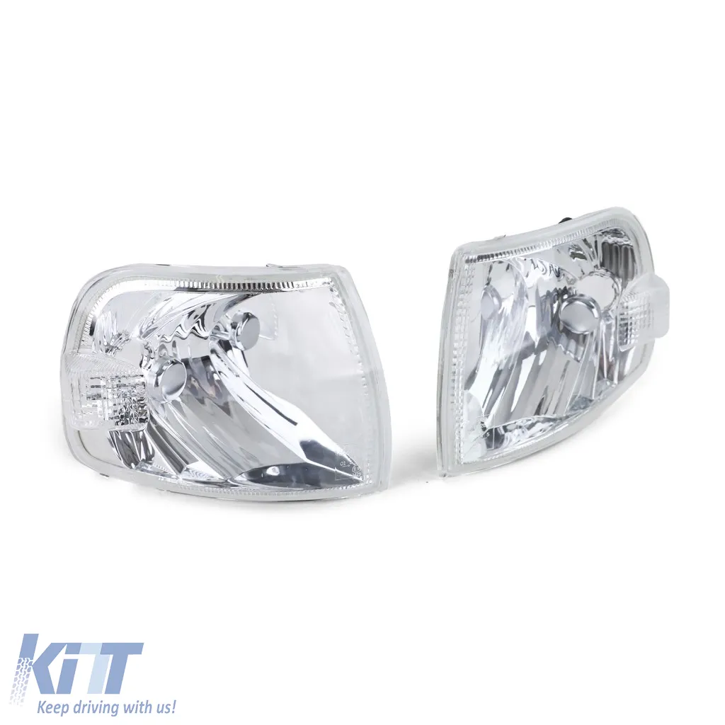Clear glass front indicator turn signal set for VW Bus T4 GP Caravelle Multivan 1996-2003